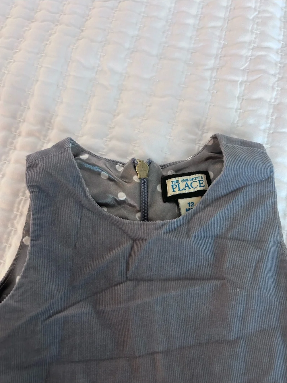 The Children's Place Gray Dress with Pink Trim and Bow